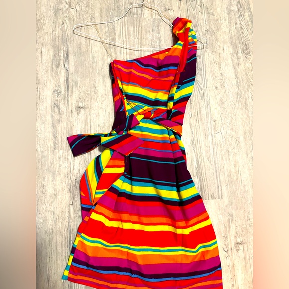 Colorful XS Maurice’s One-Shoulder Dress - Picture 3 of 3